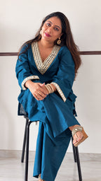 Aaina Teal Blue Co-Ord Set