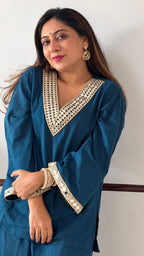 Aaina Teal Blue Co-Ord Set