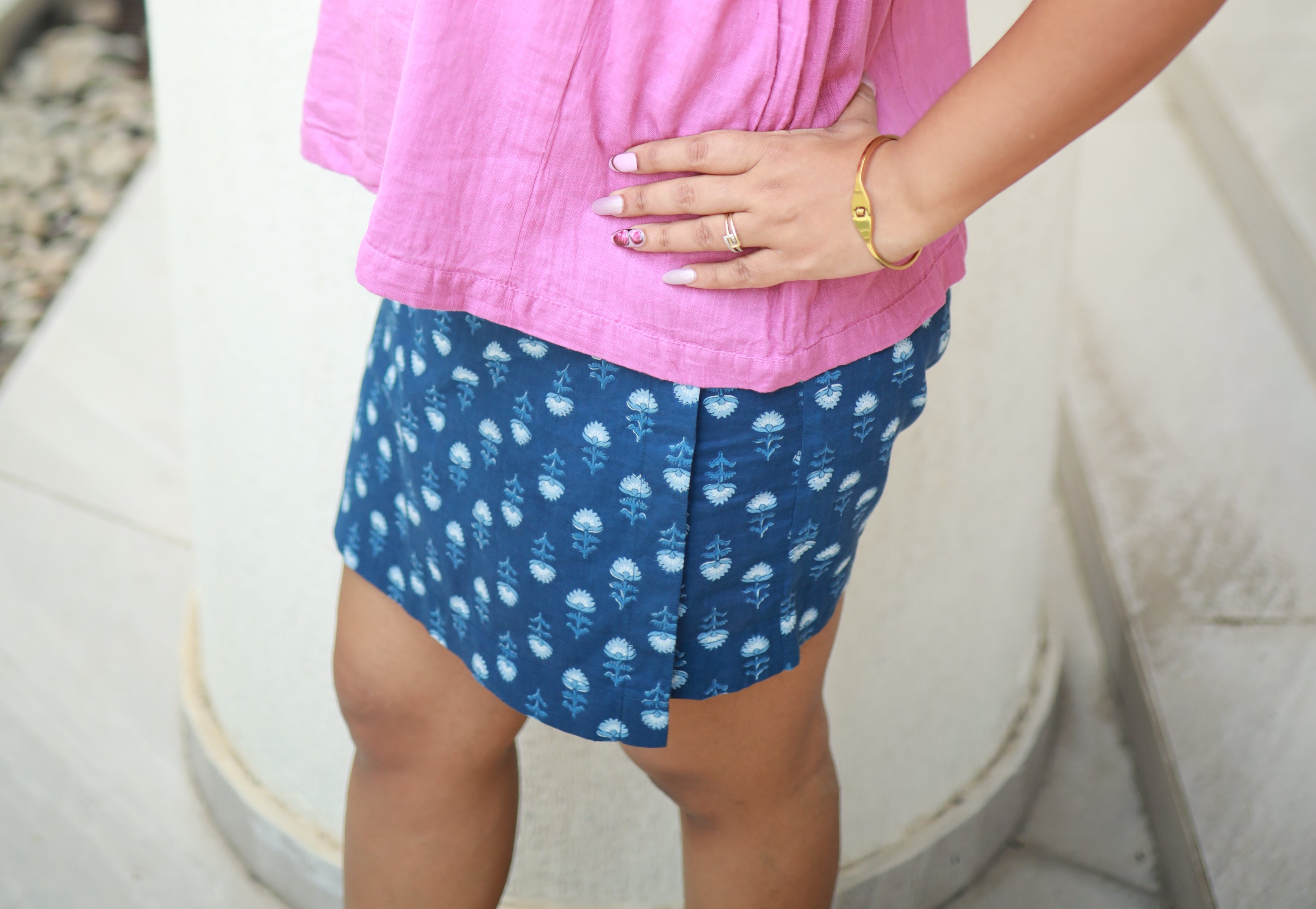 indigo  skort