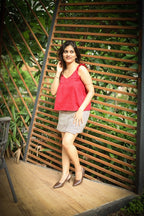 Red Ruffle Top